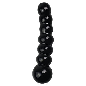 Dildo din Sticlă Glass Romance 15.5cm Negru pe Denysa.ro