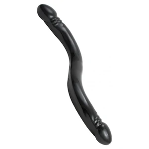 Dildo Double Header Smooth Negru pe Denysa.ro