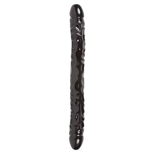 Dildo Double Header Veined Negru pe Denysa.ro