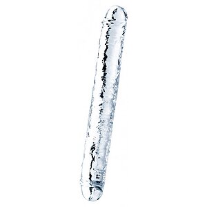 Dildo Dublu Transparent 30 Cm