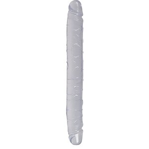 Dildo Dublu Crystal Duo Transparent pe Denysa.ro