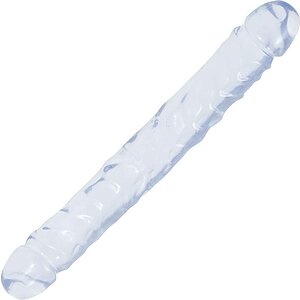 Dildo Dublu Crystal Jellies Jr. 30.5cm Transparent pe Denysa.ro