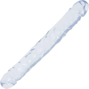 Dildo Dublu Crystal Jellies Jr. 30.5cm Transparent pe Denysa.ro