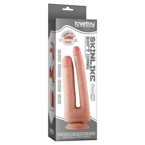 Dildo Dublu Cu Ventuză Skinlike Soft