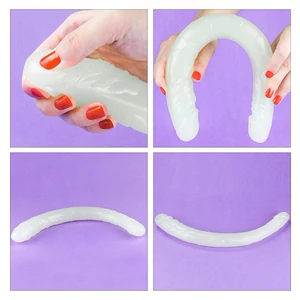 Dildo Dublu Lumino Play Transparent