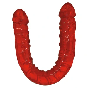 Dildo Dublu Ultra-Dong Roșu pe Denysa.ro