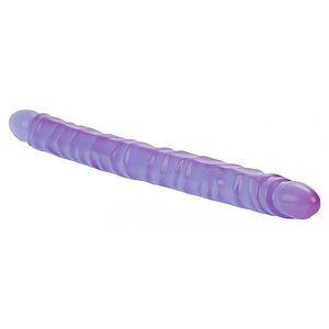 Dildo Dublu Veined Super Slim Mov pe Denysa.ro