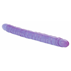 Dildo Dublu Veined Super Slim Mov pe Denysa.ro
