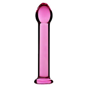 Dildo LoveToy Glass Romance Roz pe Denysa.ro