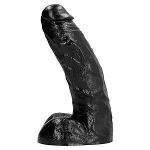 Dildo Realist All Black PVC 27 cm Negru pe Denysa.ro