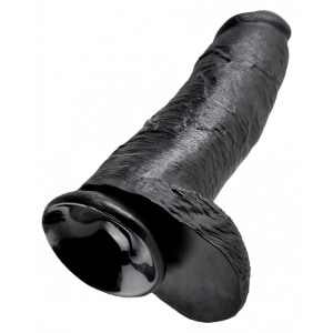 Dildo Realistic 30.5 cm Cu Testicule Negru