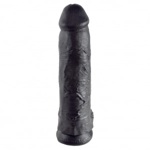 Dildo Realistic 30.5 cm Cu Testicule Negru