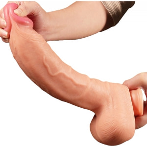 Dildo Realistic 30cm Dual Layered Platinum