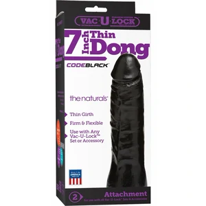 Dildo Realistic 7 Inch Thin Dong Negru