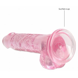 Dildo Realistic Cu Testicule 19cm Roz