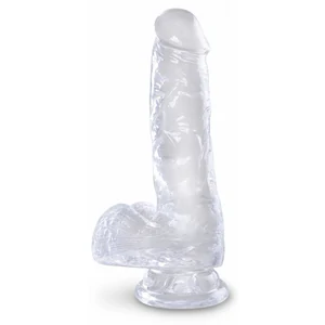 Dildo Realistic Cu Testicule Transparent Dildo Realistic Cu Testicule Transparent pe Denysa.ro