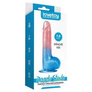 Dildo Realistic Dazzle Studs Multicolor