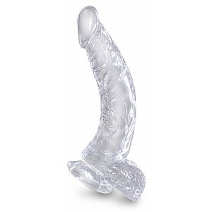 Dildo Realistic King 19cm Transparent pe Denysa.ro