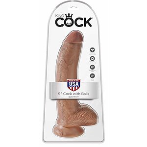 Dildo Realistic King 22.9cm cu Ventuză