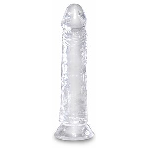Dildo Transparent 8 Inch Cu Ventuza