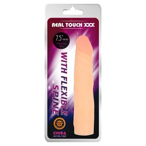 Dildo Realistic White Flexible Spine 19cm