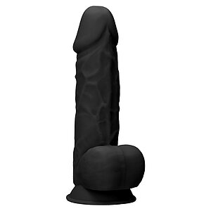 Dildo Realrock 21.6cm Negru pe Denysa.ro