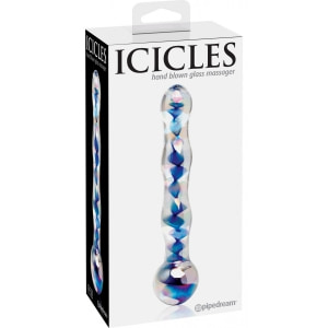 Dildo Sticlă Icicles No 8 Transparent 17.8cm