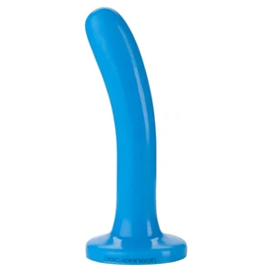 Dildo Slim Albastru Din Silicon Dildo Cu Baza Compatibila Pentru Ham