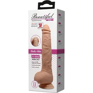 Dildo Vibrant Realist cu Ventuză Material TPR