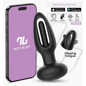 Dop Anal Cu Limbă Oscilantă Aplicație Smartphone Negru pe Denysa.ro