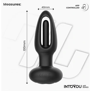 Dop Anal Cu Limbă Oscilantă Aplicație Smartphone Negru