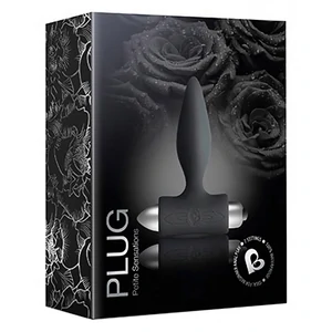 Dop Anal Vibrator Rocks-Off Petite – 7 Funcții, Discret Negru