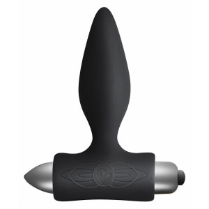 Dop Anal Vibrator Rocks-Off Petite – 7 Funcții, Discret Negru pe Denysa.ro