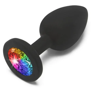 Dop Cu Bijuterie Pentru Cuplu Dop Anal Cu Bijuterie Curcubeu Mic