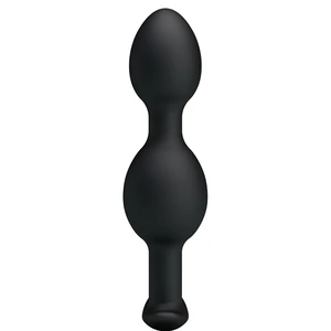 Vibrator Anal Cu Bile Metalice În Interior Negru