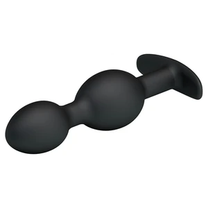 Vibrator Anal Cu Bile Metalice În Interior Negru