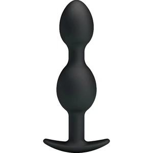 Vibrator Anal Cu Bile Metalice În Interior Negru pe Denysa.ro