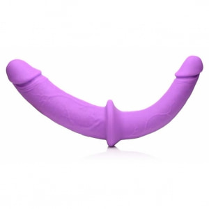 Double Charmer Silicone Double Dildo with Harness Mov