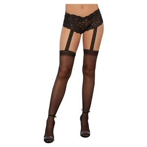 Dresuri Cu Portjartier Dreamgirl Garterhose Negru Dresuri Cu Portjartier Dreamgirl Garterhose Negru pe Denysa.ro