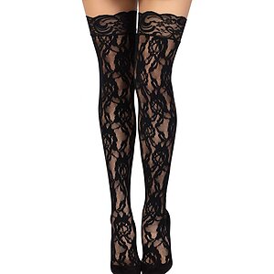 Dresuri Leg Avenue Rose Lace Negru XS-L