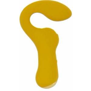 Dublu Vibrator curbat – 2 Motoare, 10 Moduri, Reîncărcabil Galben