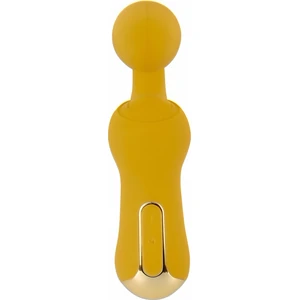 Dublu Vibrator curbat – 2 Motoare, 10 Moduri, Reîncărcabil Galben