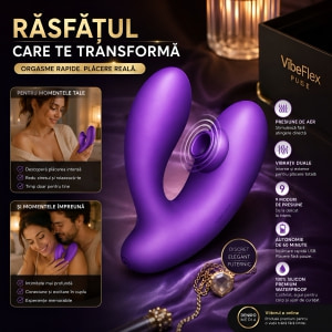 DuoVibe I Vibrator Air Punctul G Mov 9+9 Moduri, Reîncărcabil
