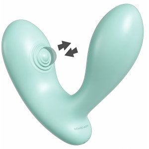DuoVibe II – Vibrator punct G cu Tapping, 9 Moduri, Reîncărcabil Verde pe Denysa.ro