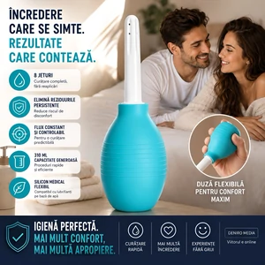 Duș Anal 310 ml cu 8 Jeturi și Duză Din silicon