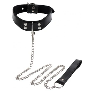 Elegant Collar and Chain Leash Negru Elegant Collar and Chain Leash Negru pe Denysa.ro