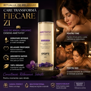 Exsens Amethyst – Ulei De Masaj Organic Migdale Dulci 100 ml