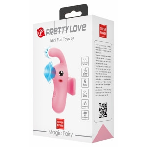 Finger Magic Fairy Suctor Clitoral Purtabil 10+10 Moduri Roz