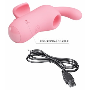Finger Magic Fairy Suctor Clitoral Purtabil 10+10 Moduri Roz