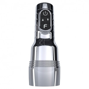Fleshlight Quiver — Masturbator Vibrant, Reîncărcabil Argintiu